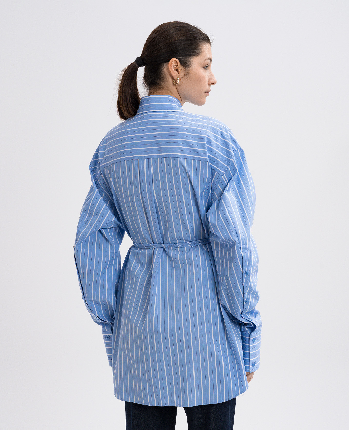 FIRMA blue striped long-sleeved shirt Max Mara Sportmax 4