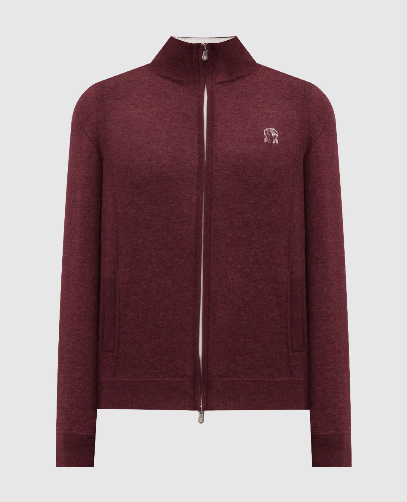 

Burgundy sports jacket with embroidered emblem Brunello Cucinelli