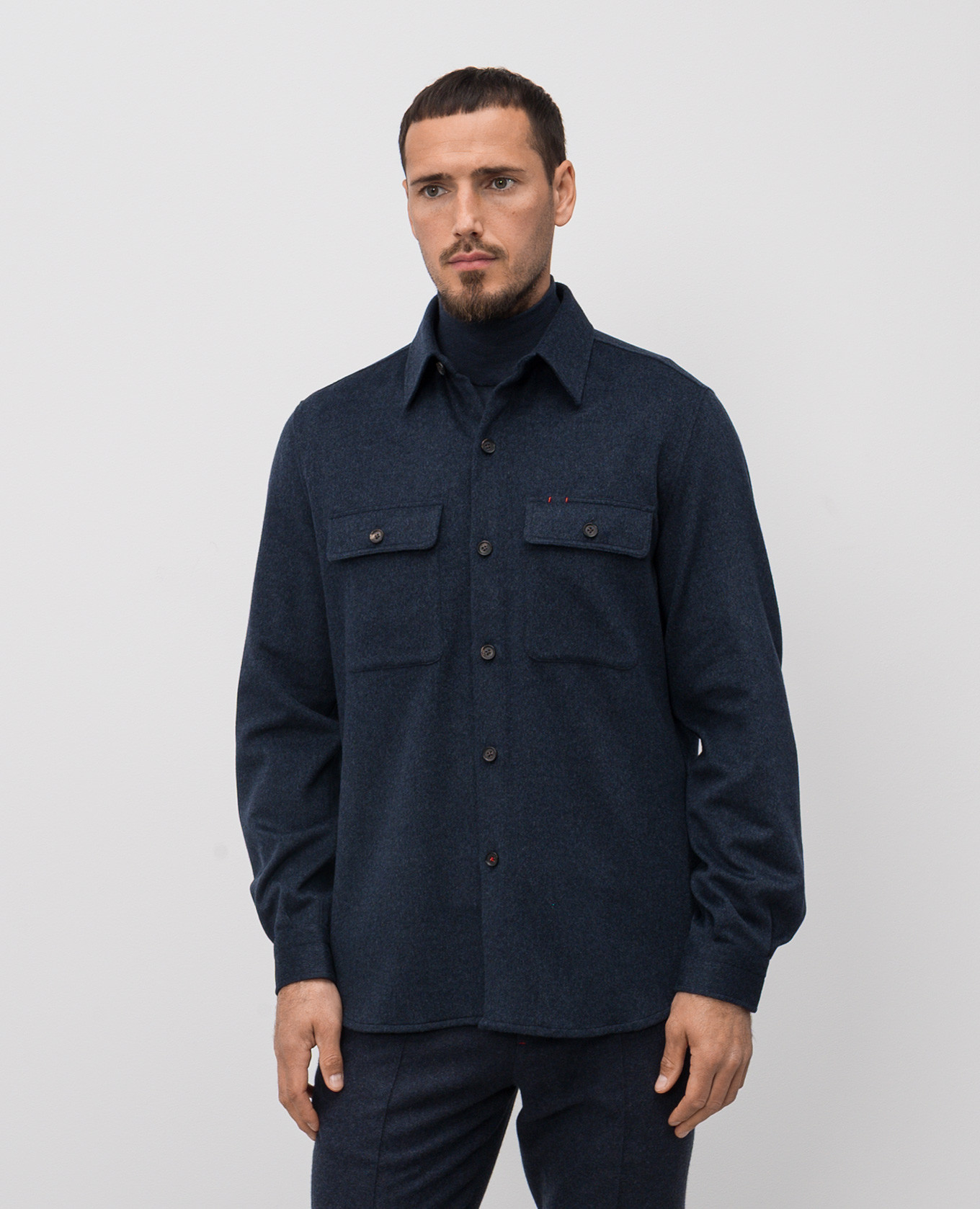 

Blue cashmere shirt ISAIA