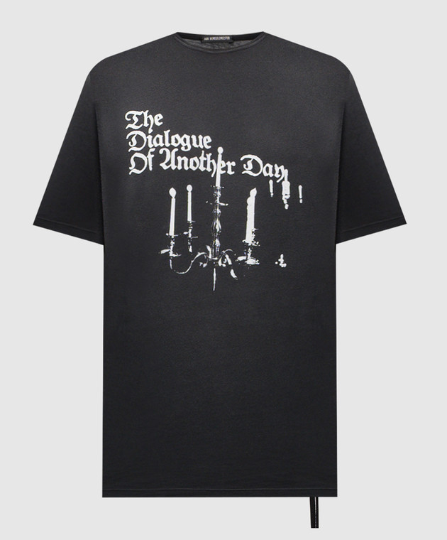 Ann Demeulemeester - Black T-shirt with branded print