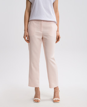Twinset Pink chinos with metal monogram logo 251AP2338