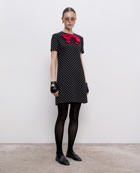 Valentino Supergran black polka dot dress 6B0VADL698S