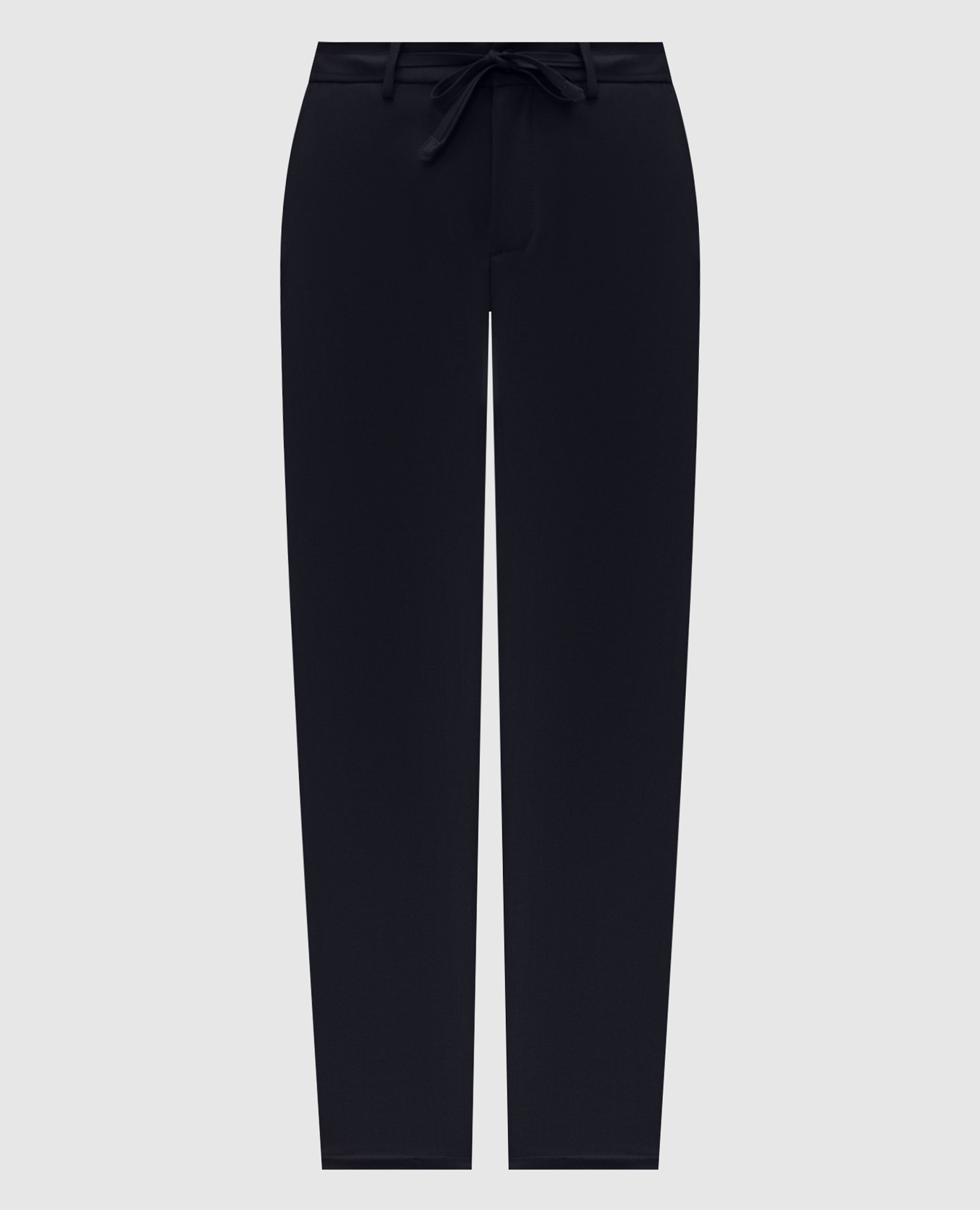 Blue wool drawstring pants Canali