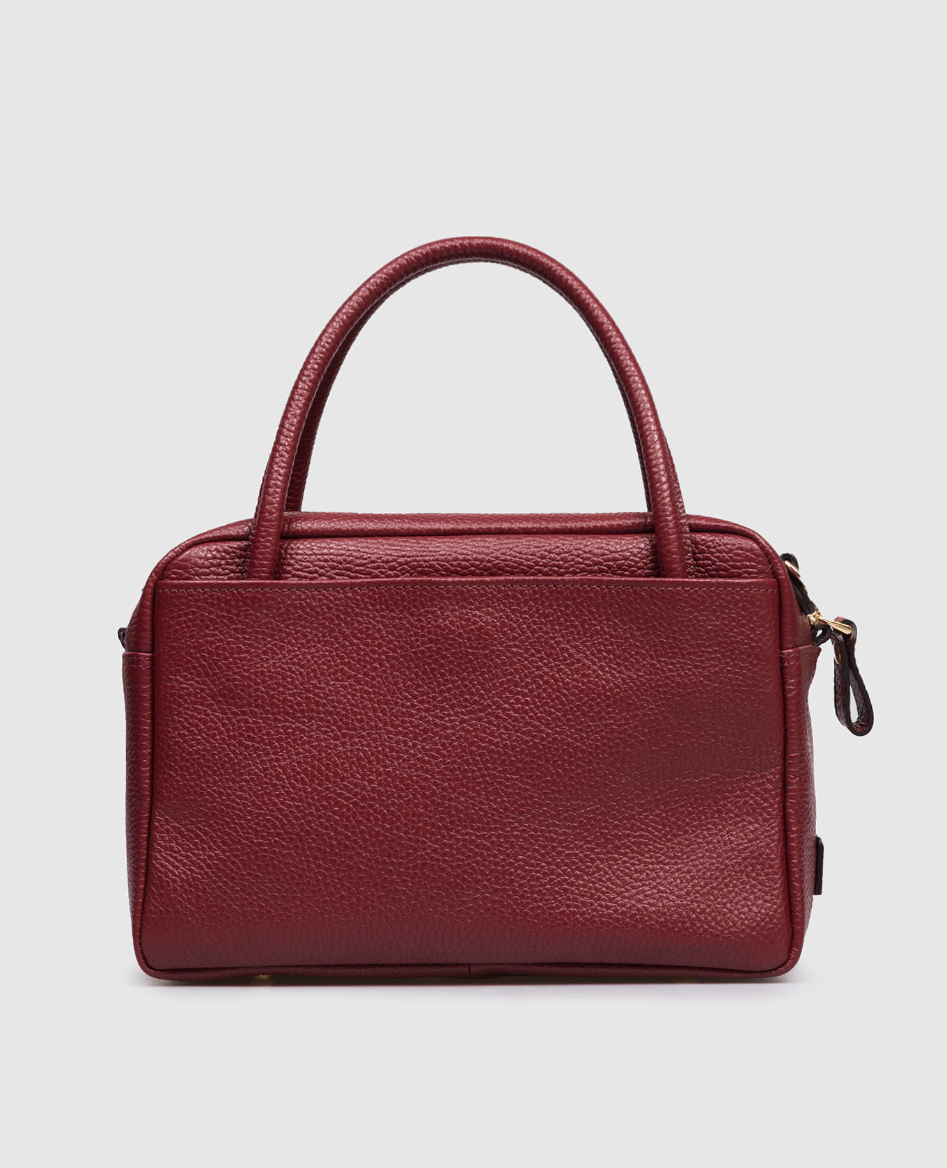

Burgundy leather bag with logo patch Gianni Notaro