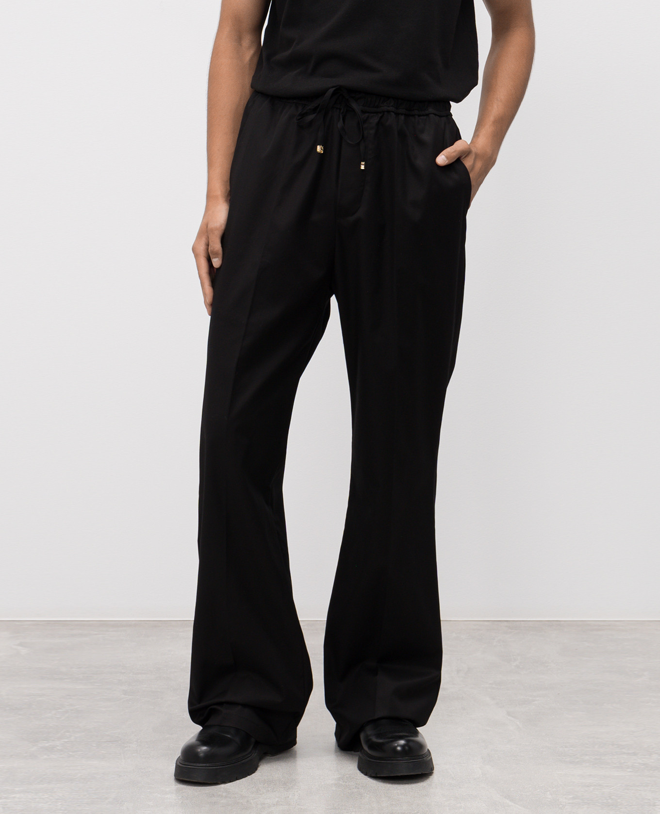 Black flared pants with logo AMIRI 3