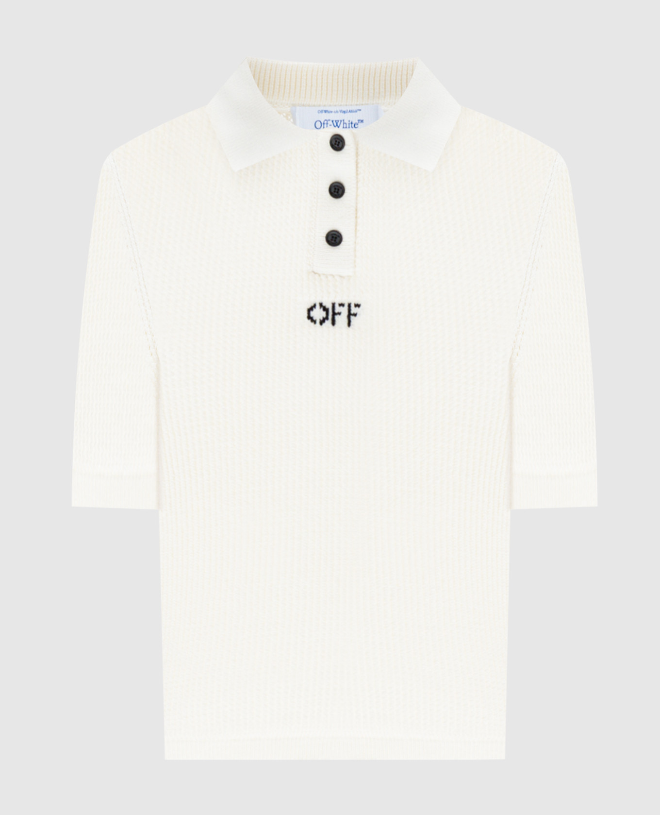 

White polo with Off logo pattern Off-White, Белый