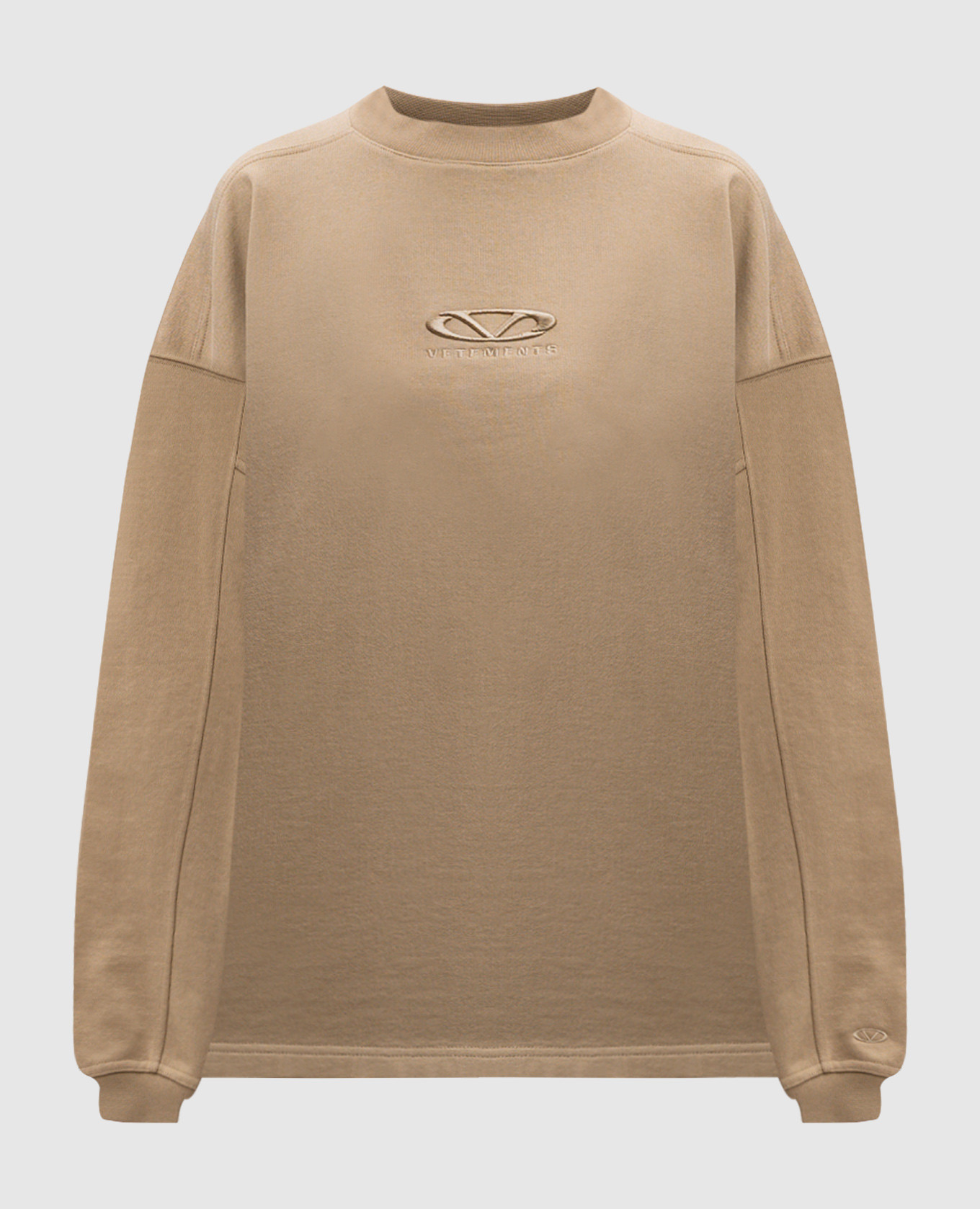 Khaki sweatshirt with logo embroidery Vetements