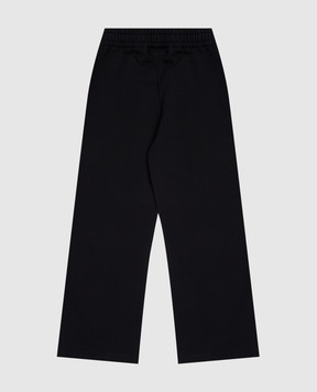 Off-White Children's black sports pants with a logo print OGCH00AF24FLE001