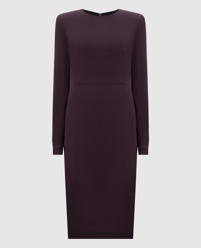 Victoria Beckham Purple midi dress with wool 1125WDR005233A