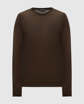 Tom Ford Brown cashmere and silk jumper KCL005YMK005S23