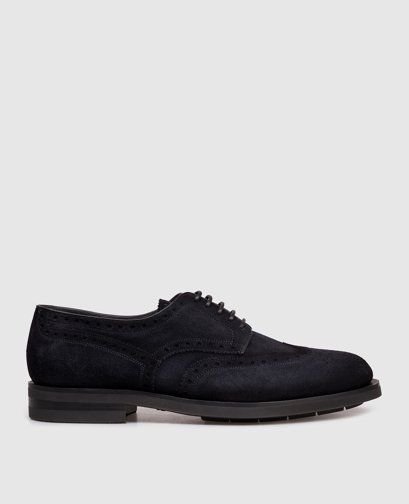 Blue suede brogues Santoni