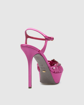 Sergio Rossi Pink sandals with crystals A39370