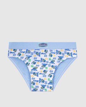 RiminiVeste Gasolino baby blue briefs with 21 print U3659