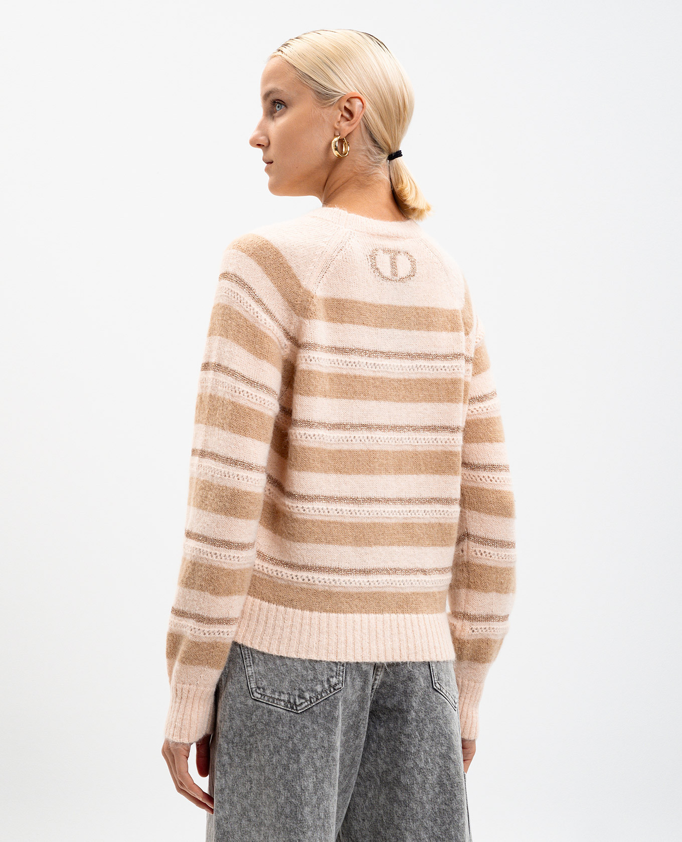 Striped alpaca sweater Twinset 4