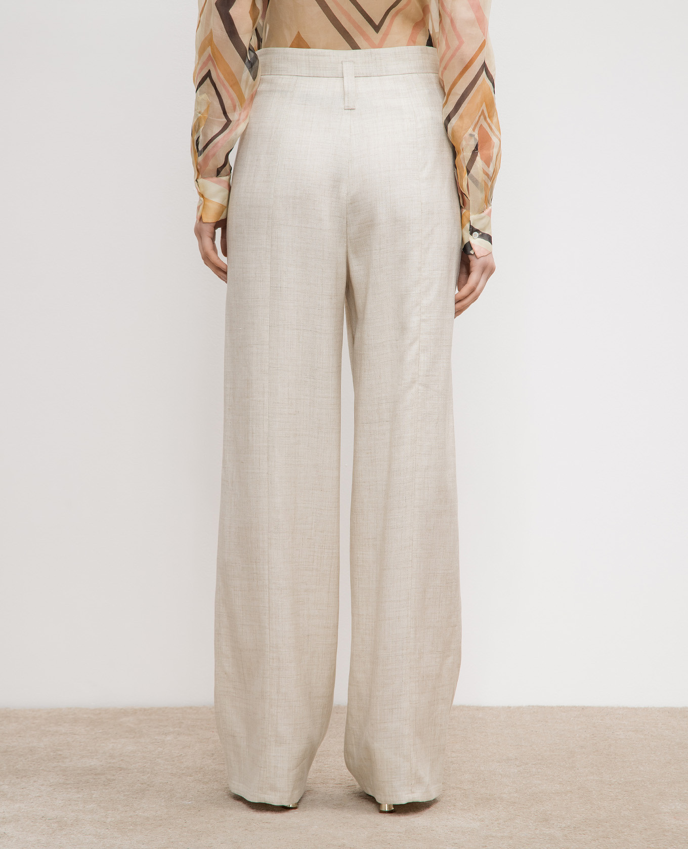 Beige pants with linen Philosophy di Lorenzo Serafini