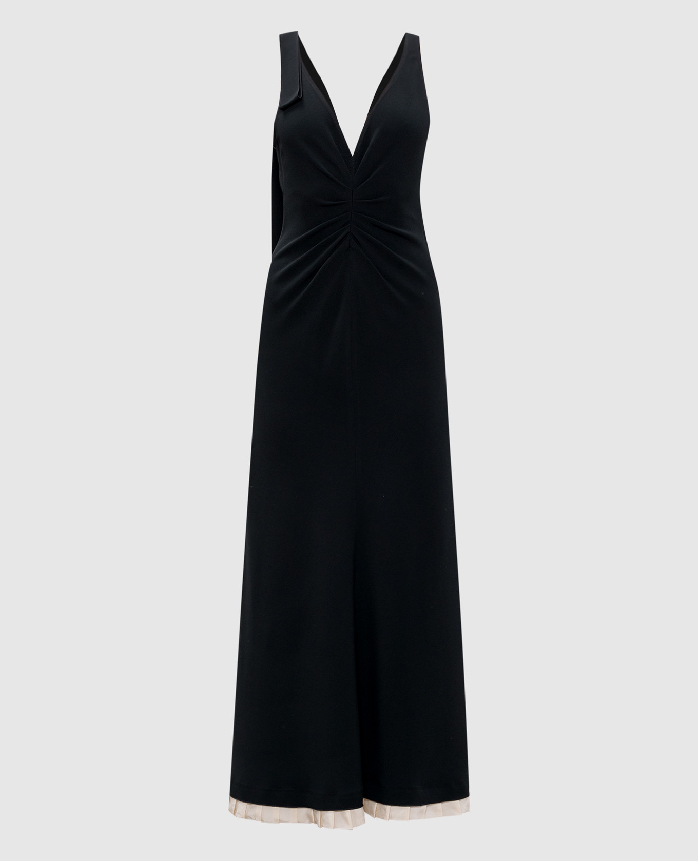 

Black maxi dress with drape Victoria Beckham
