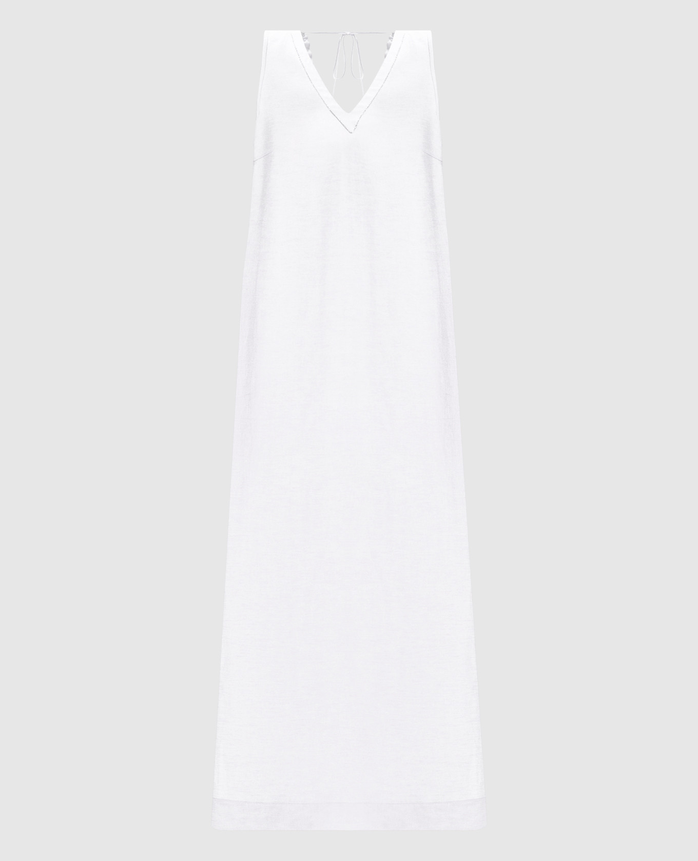 White linen dress with slits Peserico
