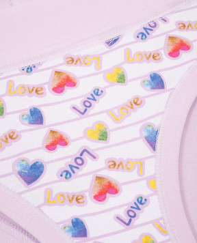 RiminiVeste Lovely purple children's panties with Love print B2821J