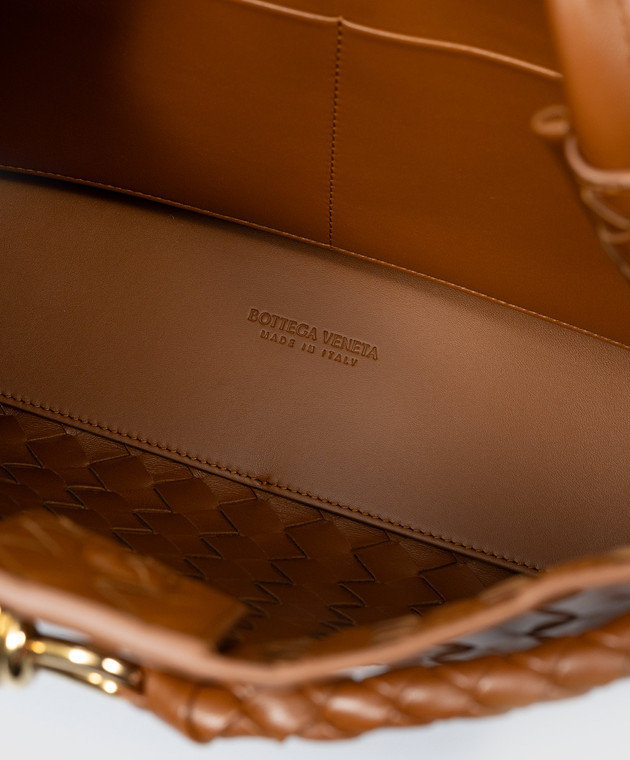 Bottega Veneta - Andiamo woven brown leather bag 766016VCPP12598