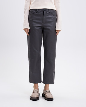 Simonetta Ravizza Koral gray leather pants F05PS72L1