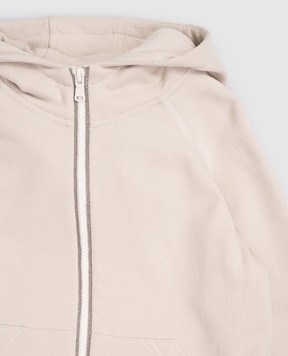 Brunello Cucinelli Children's beige sports jacket with monil chain BN05NE296A