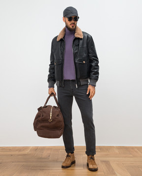Brunello Cucinelli Purple golf from wool and cashmere M2400103