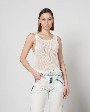 PROENZA SCHOULER White openwork top Kiki R2424009JY105