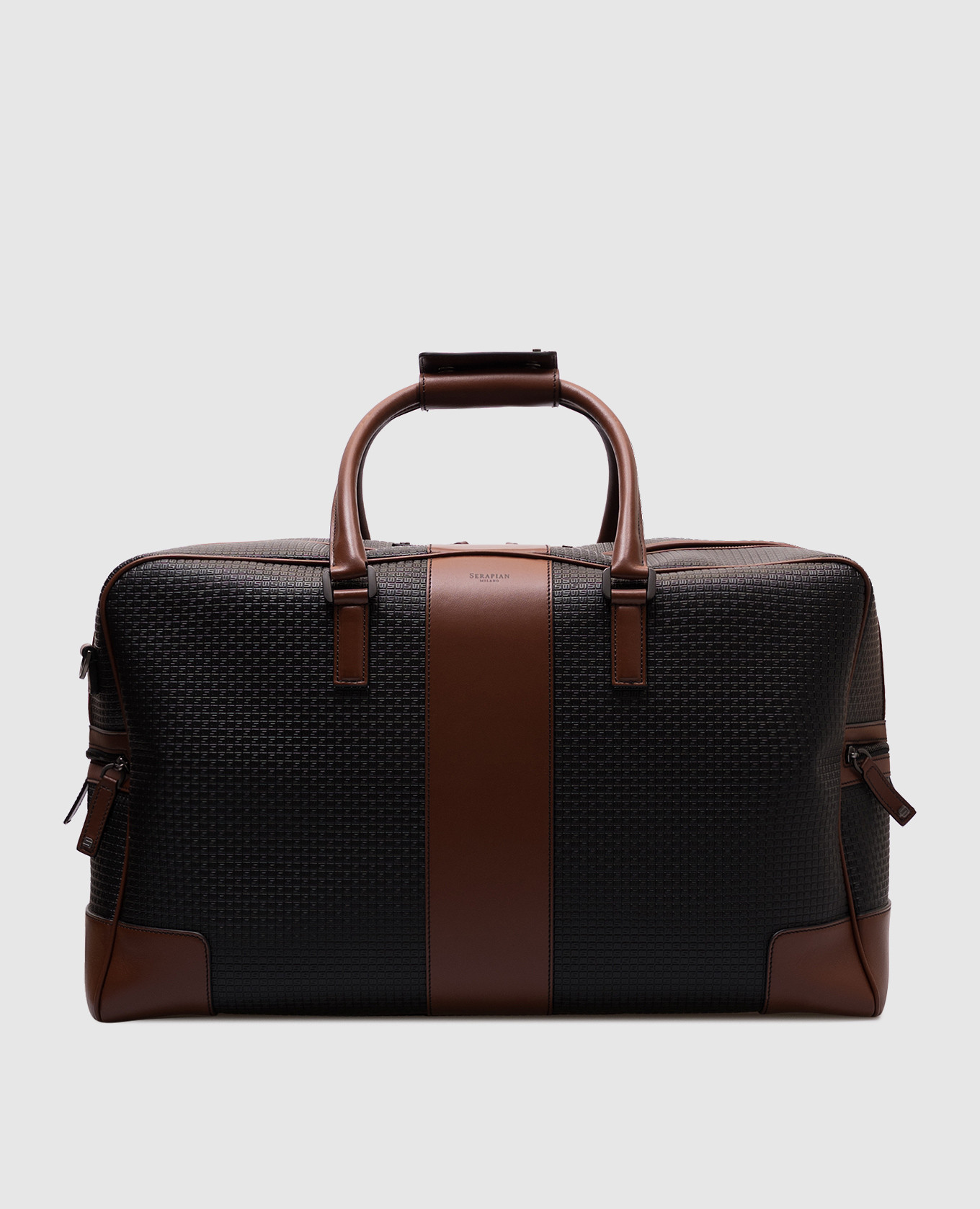 

Black leather travel bag Serapian