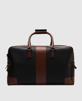 Serapian Borsa da viaggio in pelle nera SRSTSMTR722350ABI5