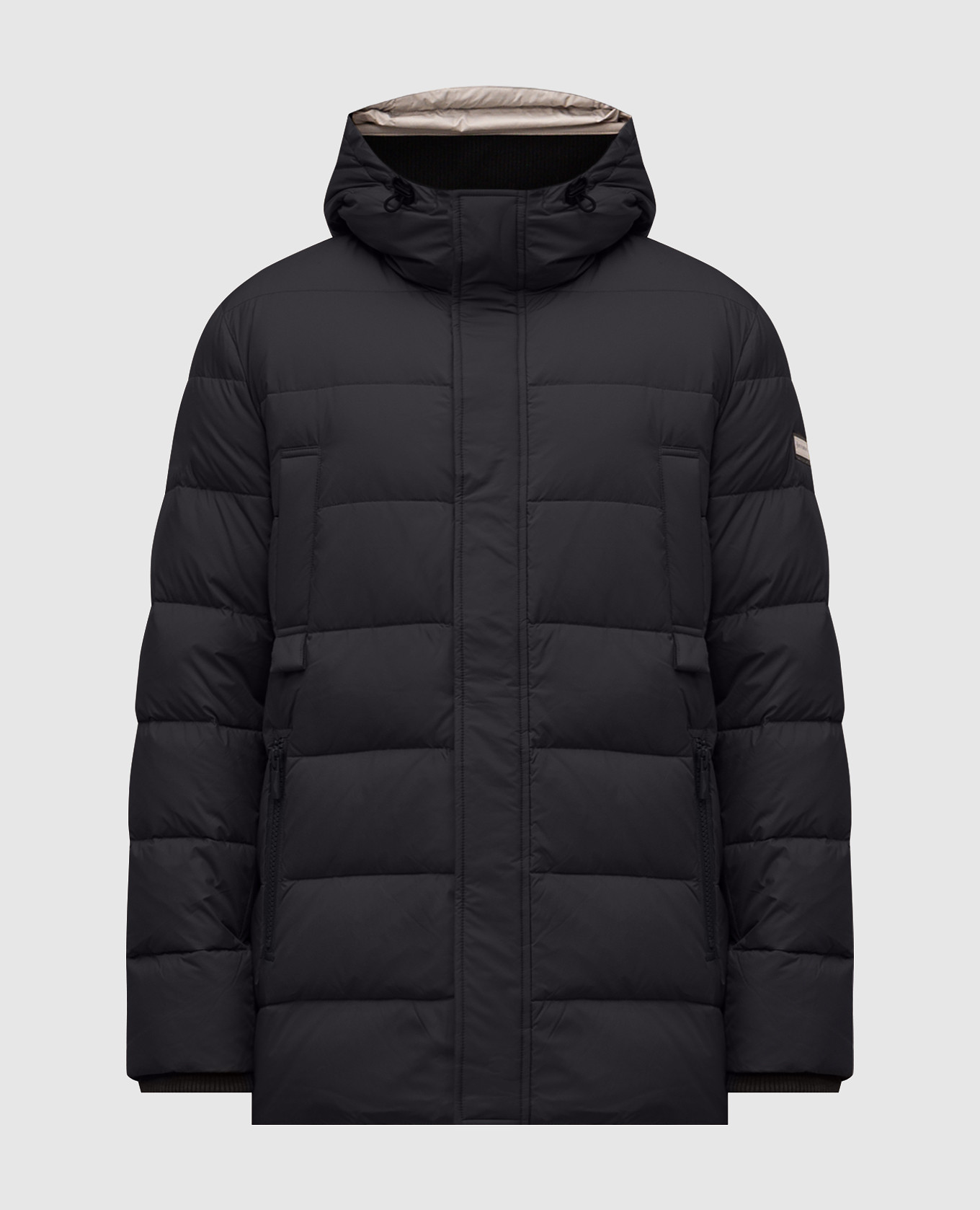 

Black down jacket with logo Be Florence