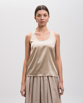 Peserico Beige silk top S0898102372