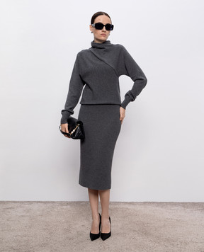 Tom Ford Gray skirt with cashmere GCK247YAX930