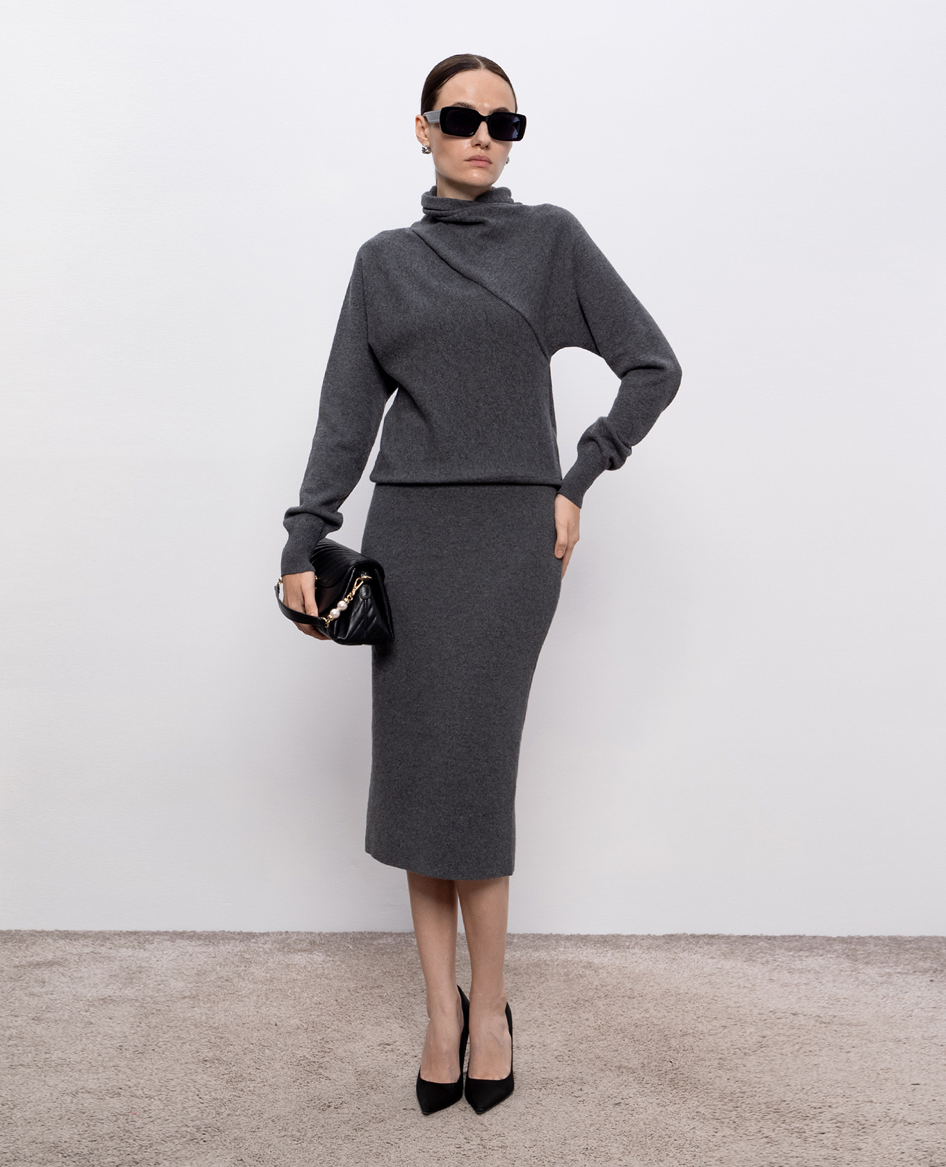 

Gray skirt with cashmere Tom Ford, Grey