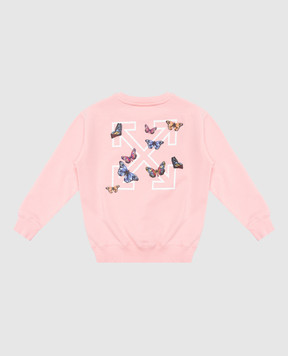 Off-White Children's pink Butterfly sweatshirt OGBA001S25FLE005