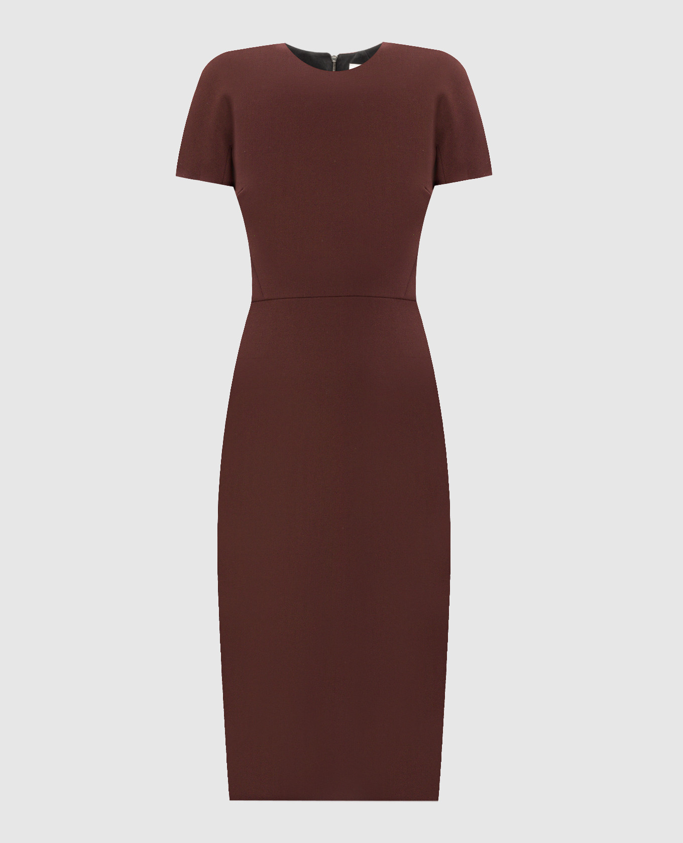 

Burgundy sheath dress with wool Victoria Beckham, Бордовый