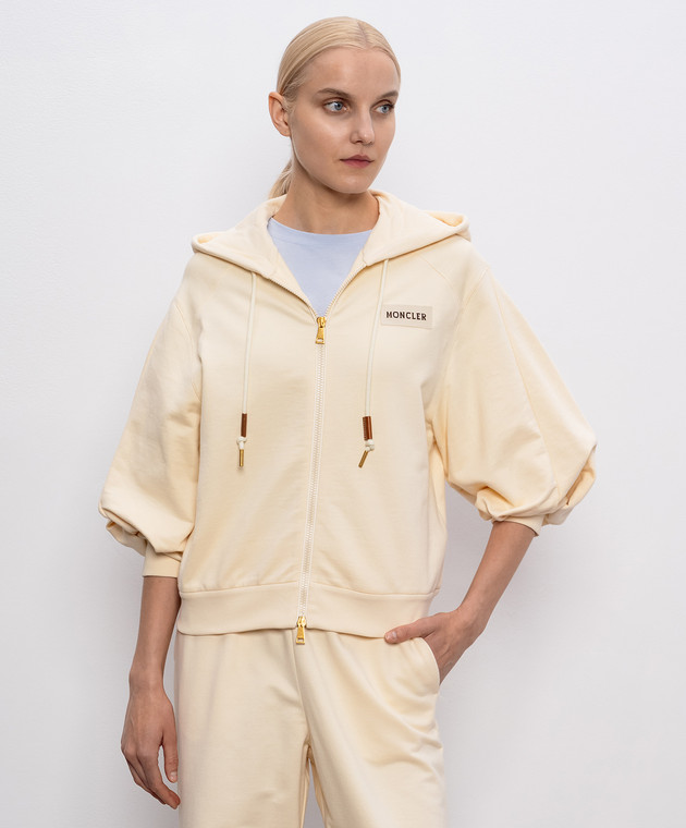 Moncler - Beige sports jacket with logo K10938G0003789A1K - shop