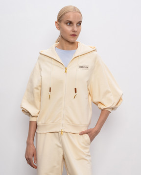 Moncler Beige sports jacket with logo K10938G0003789A1K