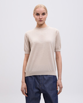 Sofie D`Hoore Beige wool T-shirt MEMPHISYFROI