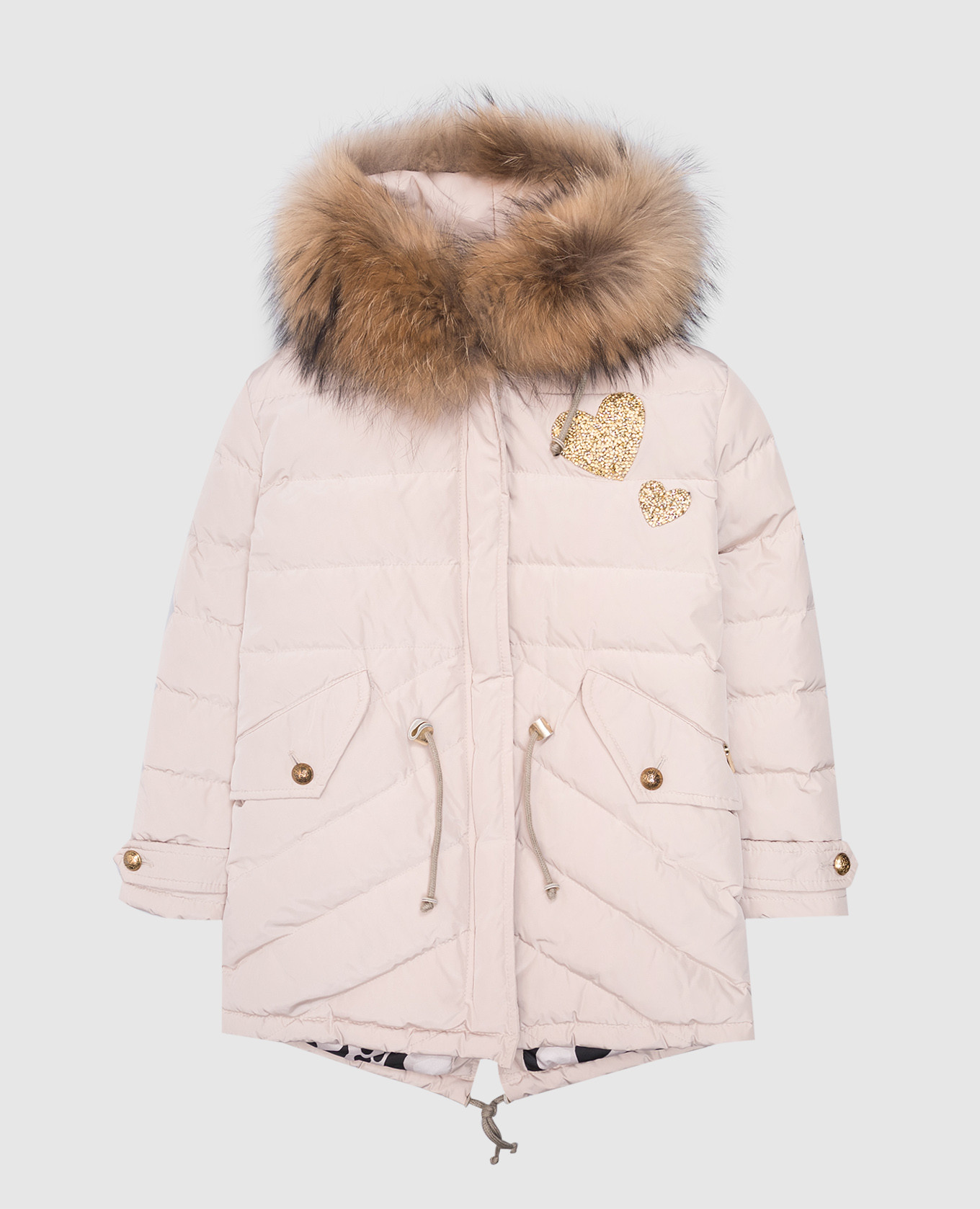 

Children's beige down jacket BETTY with appliqués Marco del Forte