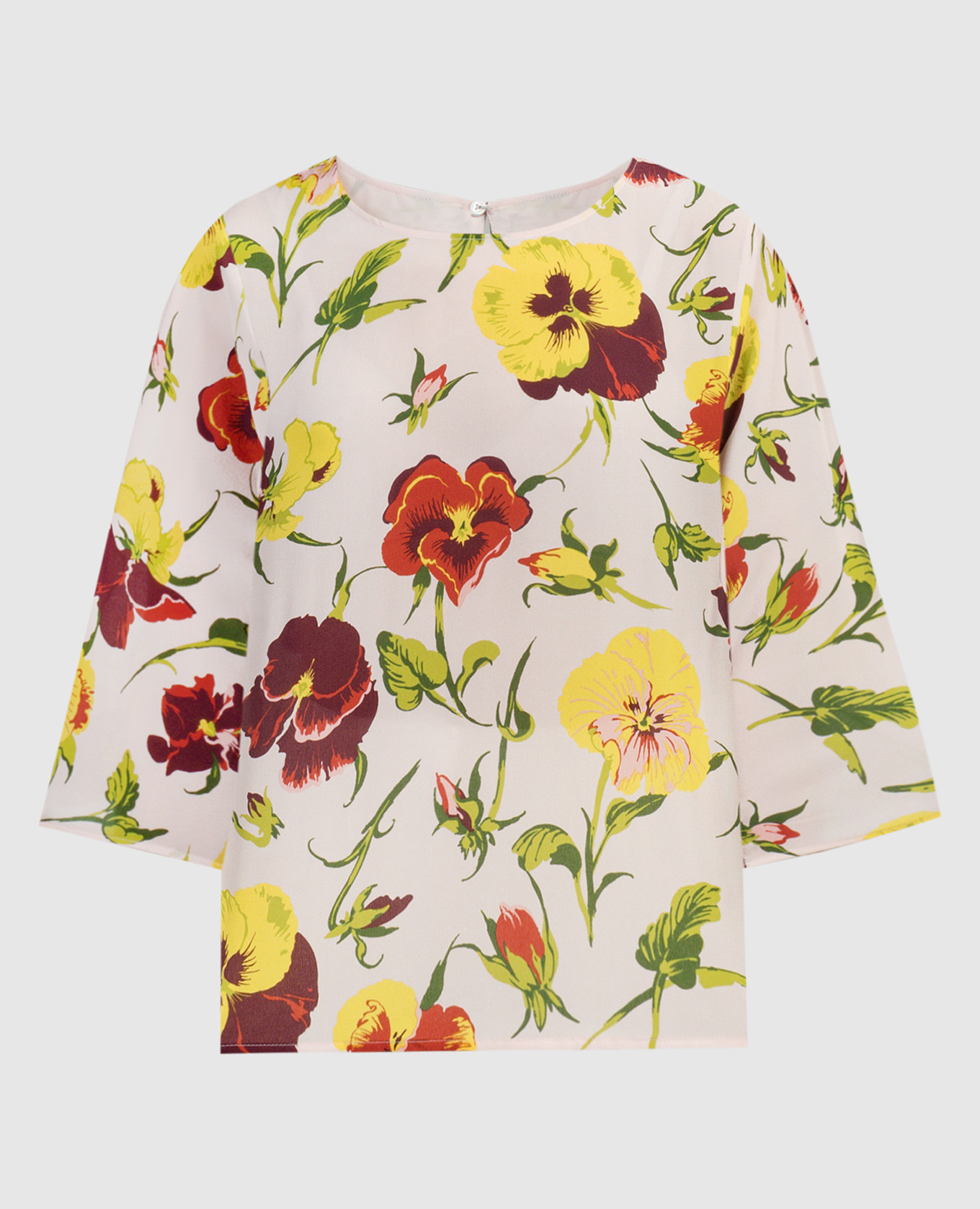 

POMPOSA pink blouse made of silk with a floral print Max Mara Weekend