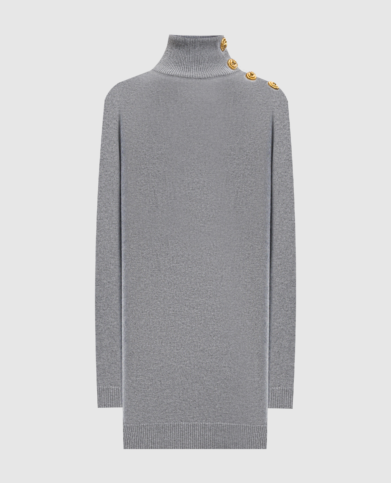 Gray cashmere and wool dress Balmain