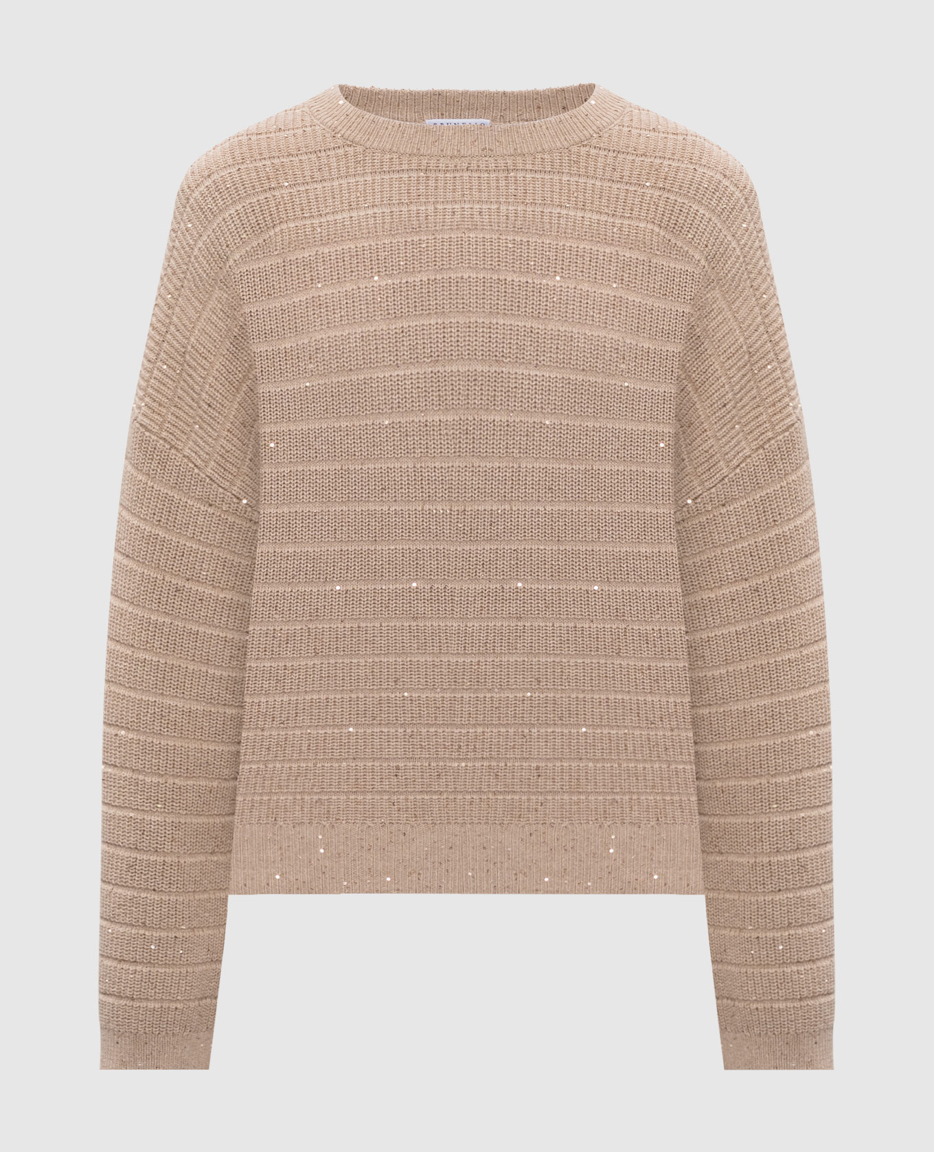 Beige sweater with sequins Brunello Cucinelli