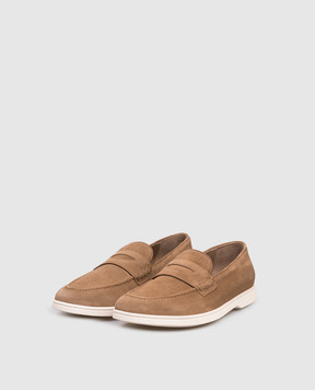 Peserico Brown suede loafers R79066C0CC631