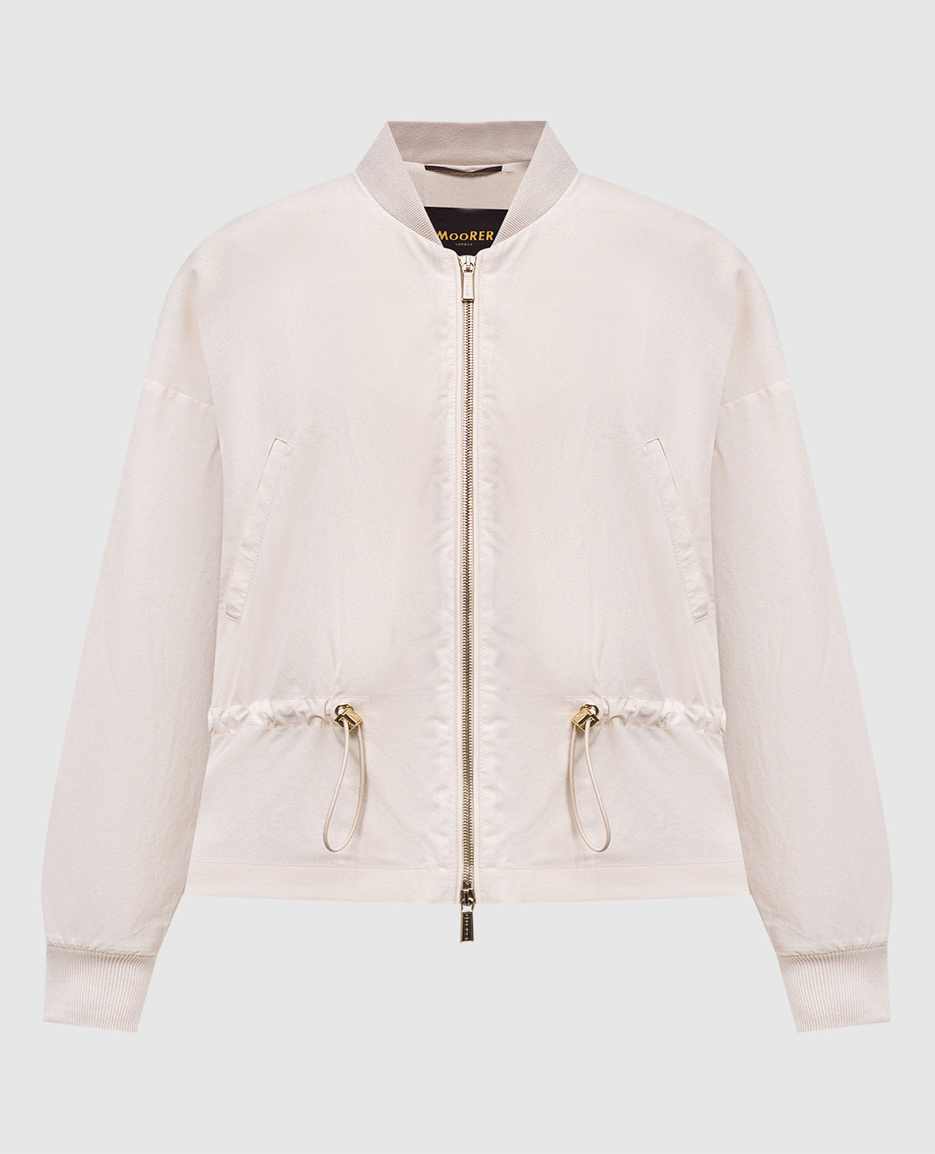 

TIJA beige bomber jacket with linen MooRER