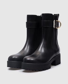 Givenchy Black leather Voyou chelsea with 4G logo BE604UB22S