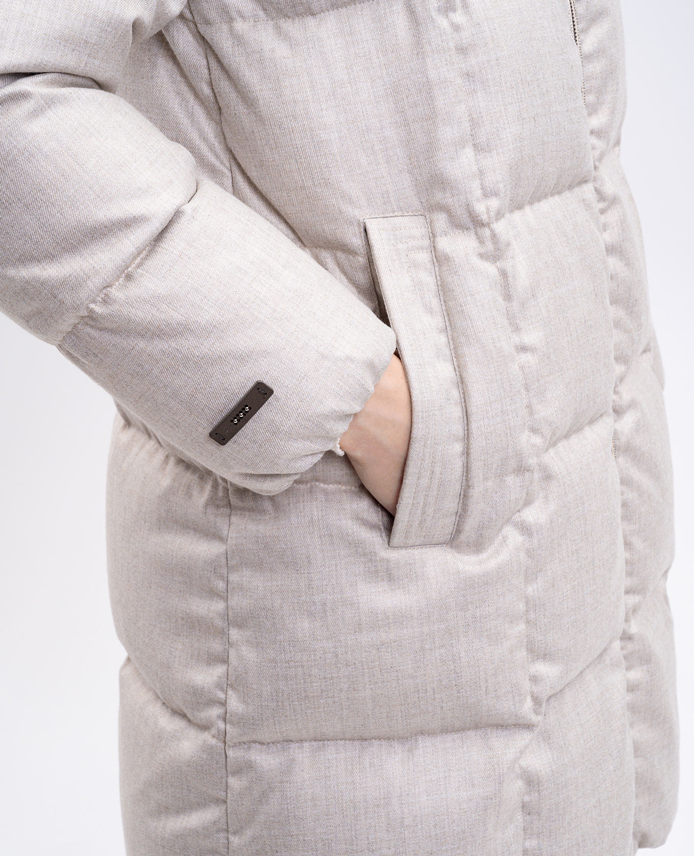 

Beige down jacket with monil chain Peserico