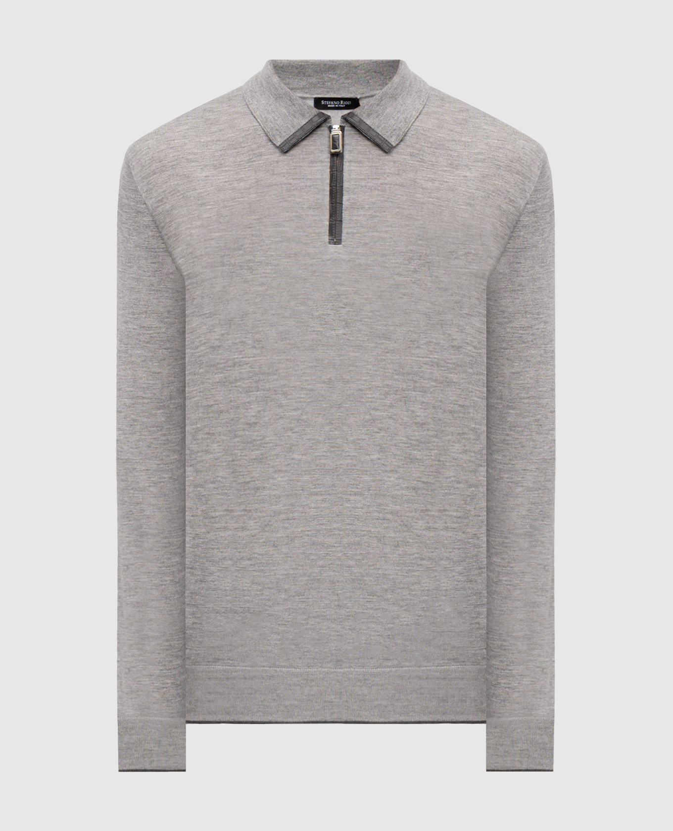 

Gray cashmere and silk polo shirt Stefano Ricci, Grey
