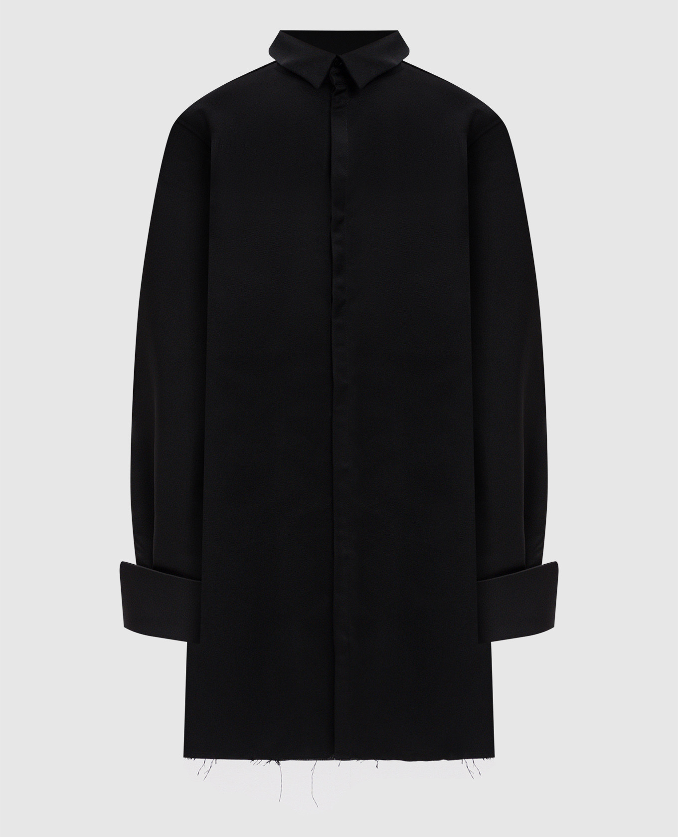 Black shirt with figured cutouts maison margiela mm6