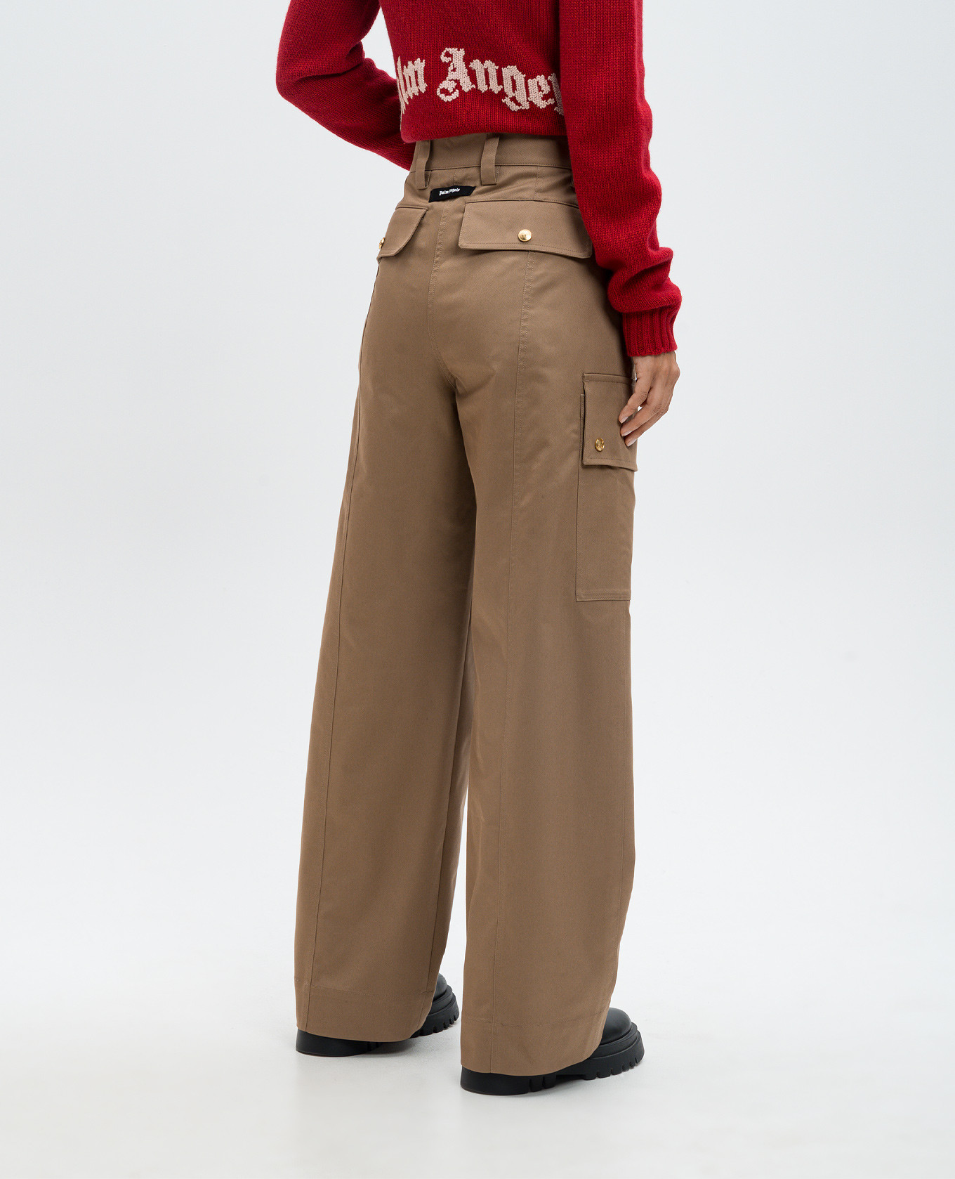 Brown cargo with logo Palm Angels 4