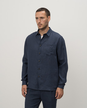 Cashmere&Whiskey Blue linen shirt 3319